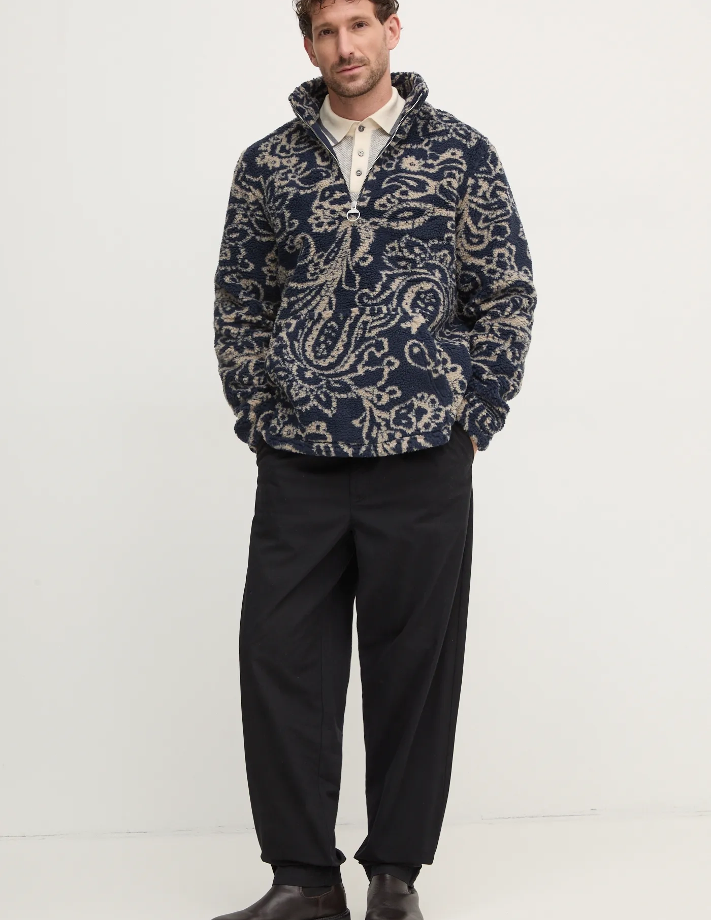

Флисовая толстовка Barbour, темно-синий