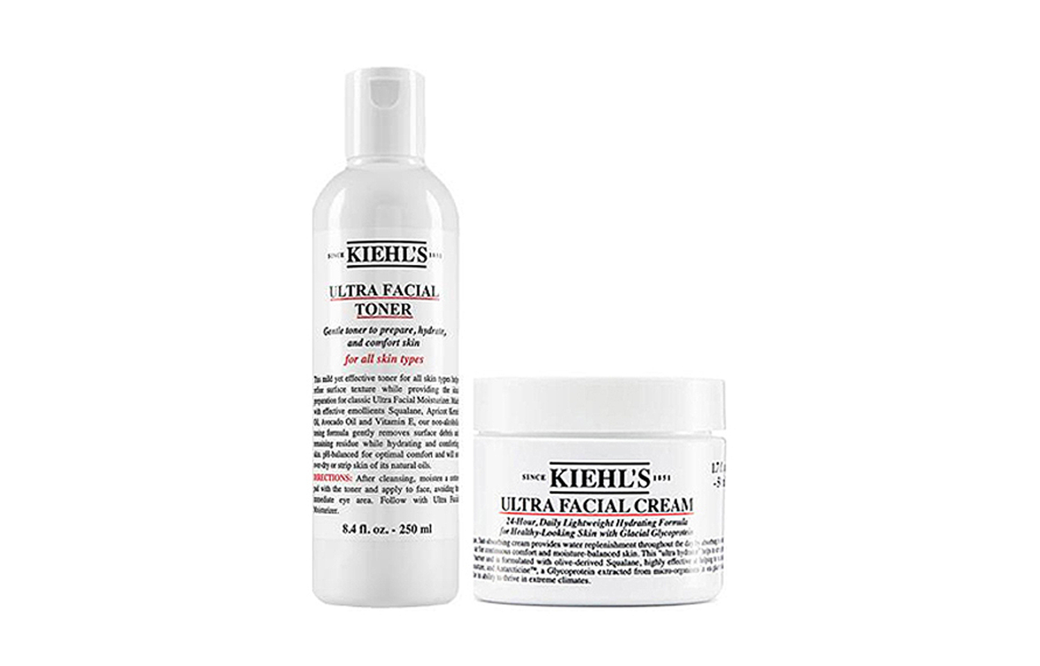 

Высокоувлажняющий набор для ухода за кожей women's Kiehl's, High Moisturizing Toner 250ml+Cream 50ml