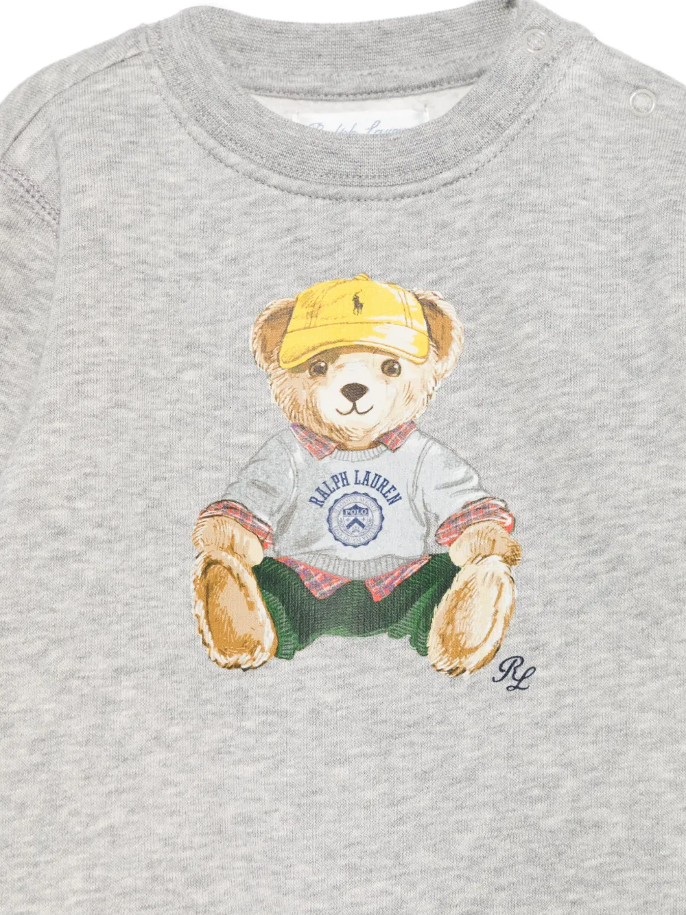 Толстовка с принтом медведя POLO RALPH LAUREN KIDS, серый — фото 3