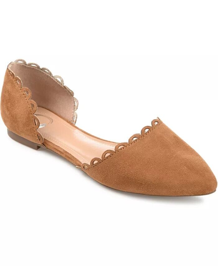 Женские балетки Jezlin Scalloped Flats Journee Collection, коричневый