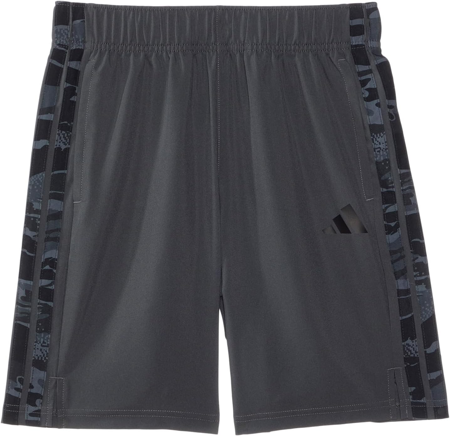 

Шорты adidas Kids Woven Camo Print 3-Stripes Shorts, цвет Grey Six