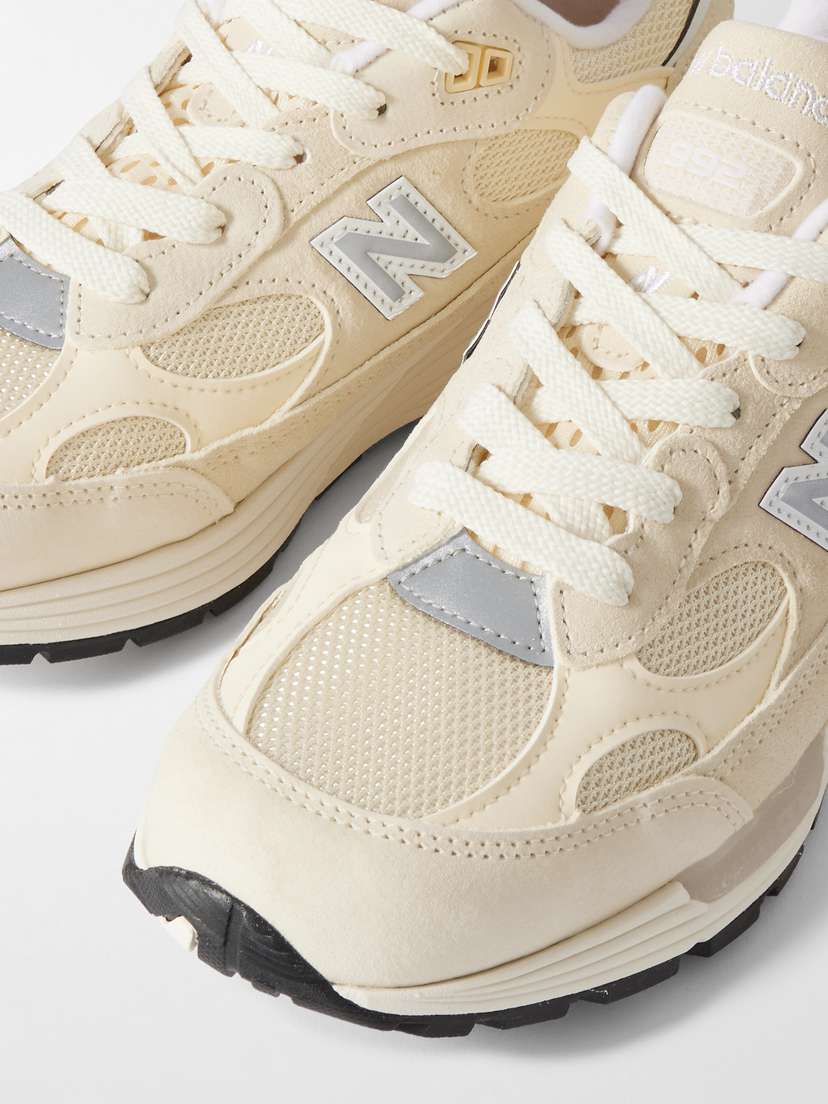 992 кроссовки из кожи, сетки и замши New Balance, желтый — фото 4