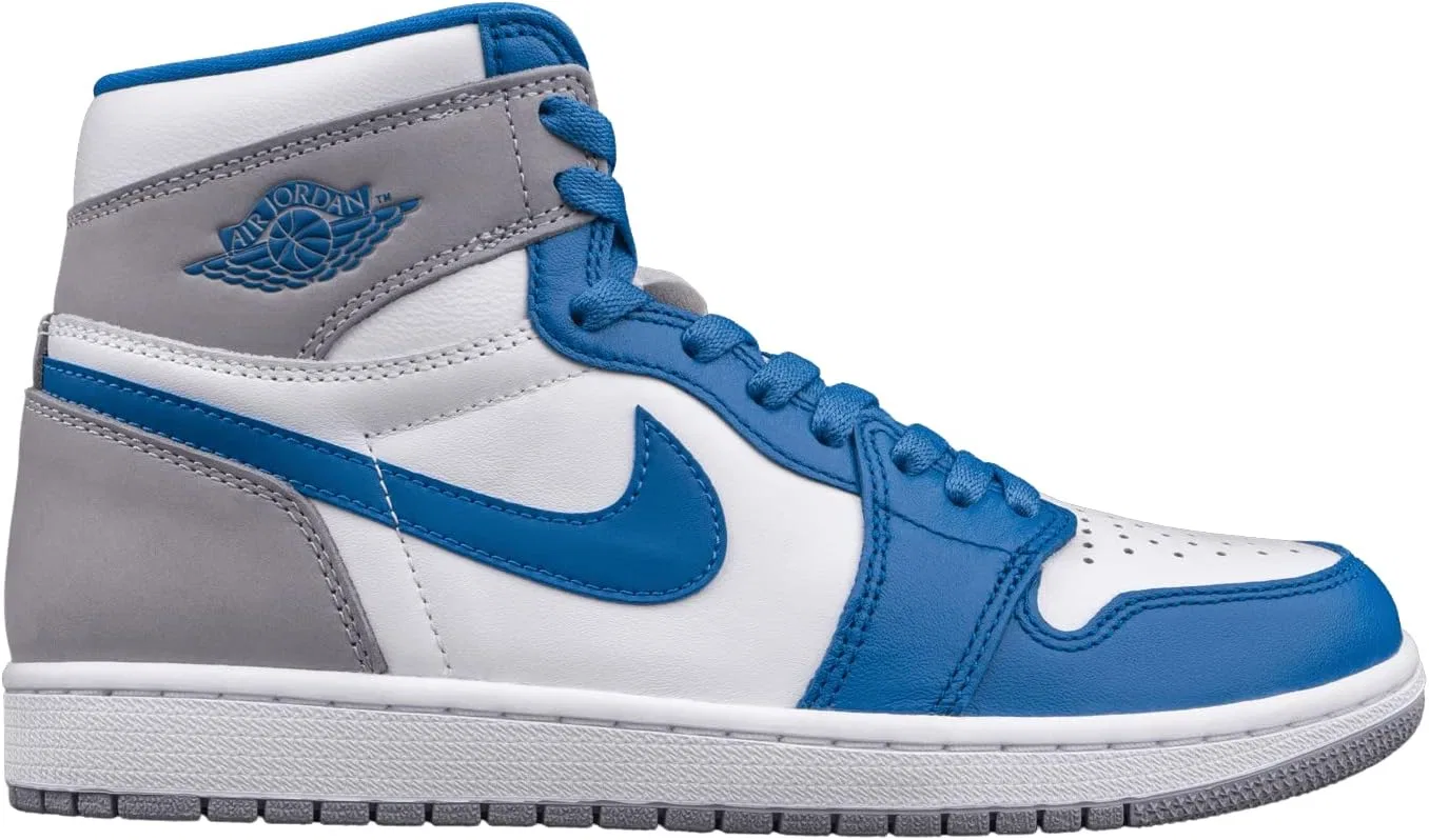 Кроссовки мужские Nike Air Jordan 1 Retro High OG, цвет True Blue/White/Cement Grey