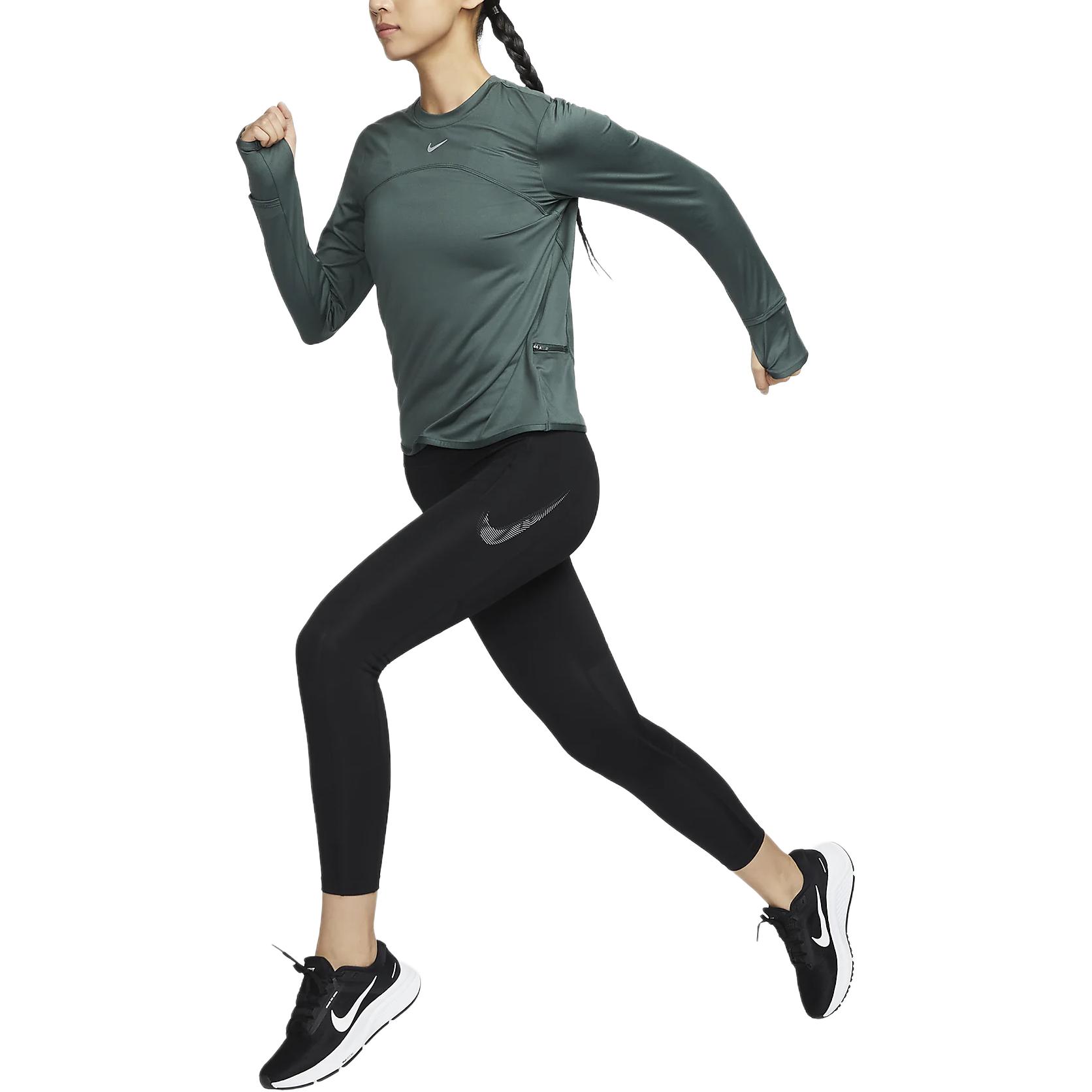 Футболка Dri-FIT Swift Element UV женская винтаж зеленый Nike — фото 4