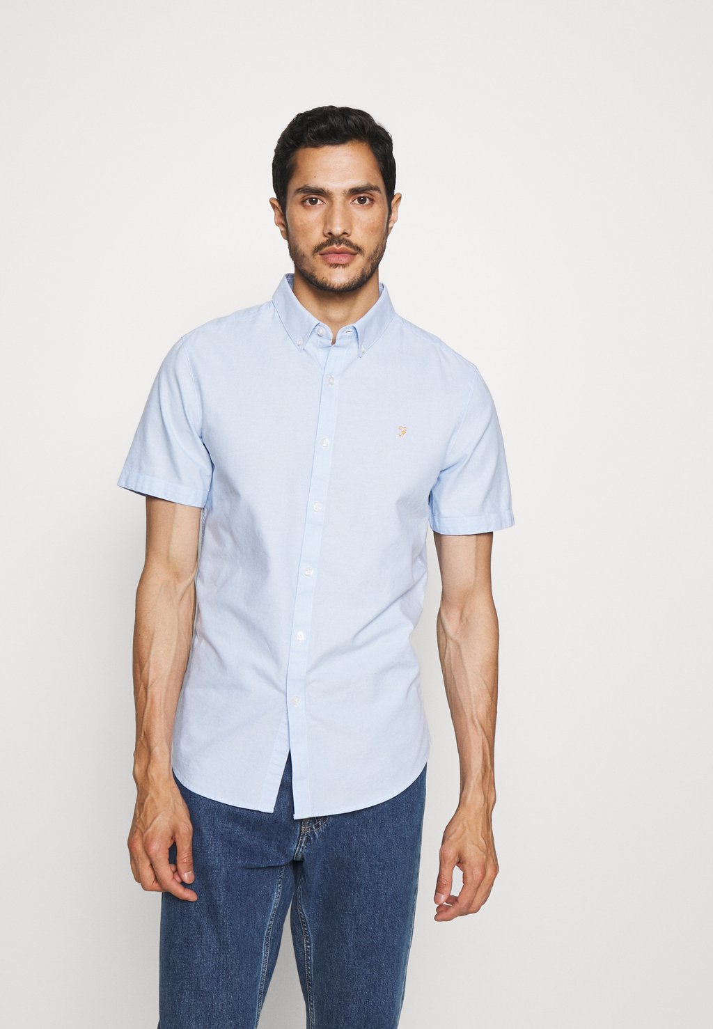 

Рубашка BREWER SHORT SLEEVE SLIM FIT OXFORD SHIRT Farah, светло-голубой