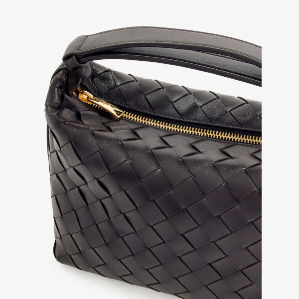 Wallace мини кожаная сумка через плечо Bottega Veneta, золотой — фото 3