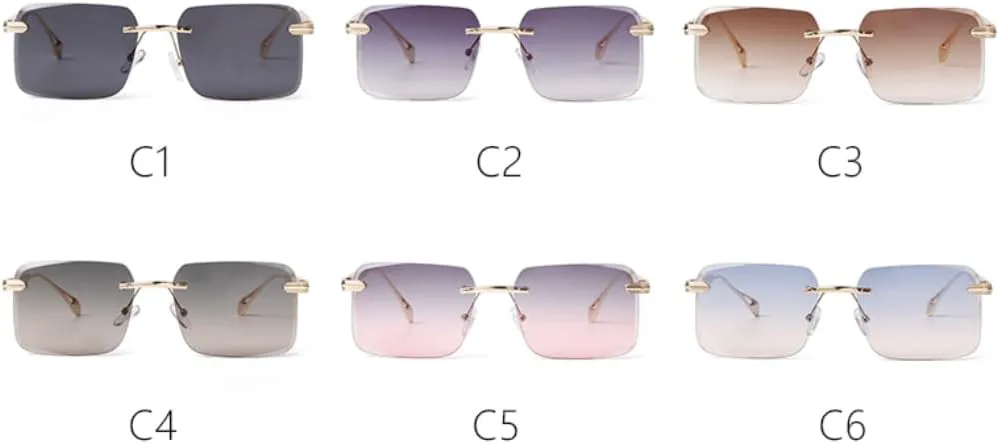 

Солнцезащитные очки с защитой UV400 | Без оправы, градиентные серые линзы | для женщин и мужчин, для занятий спортом на открытом воздухе и вождения DSVIGF, 06