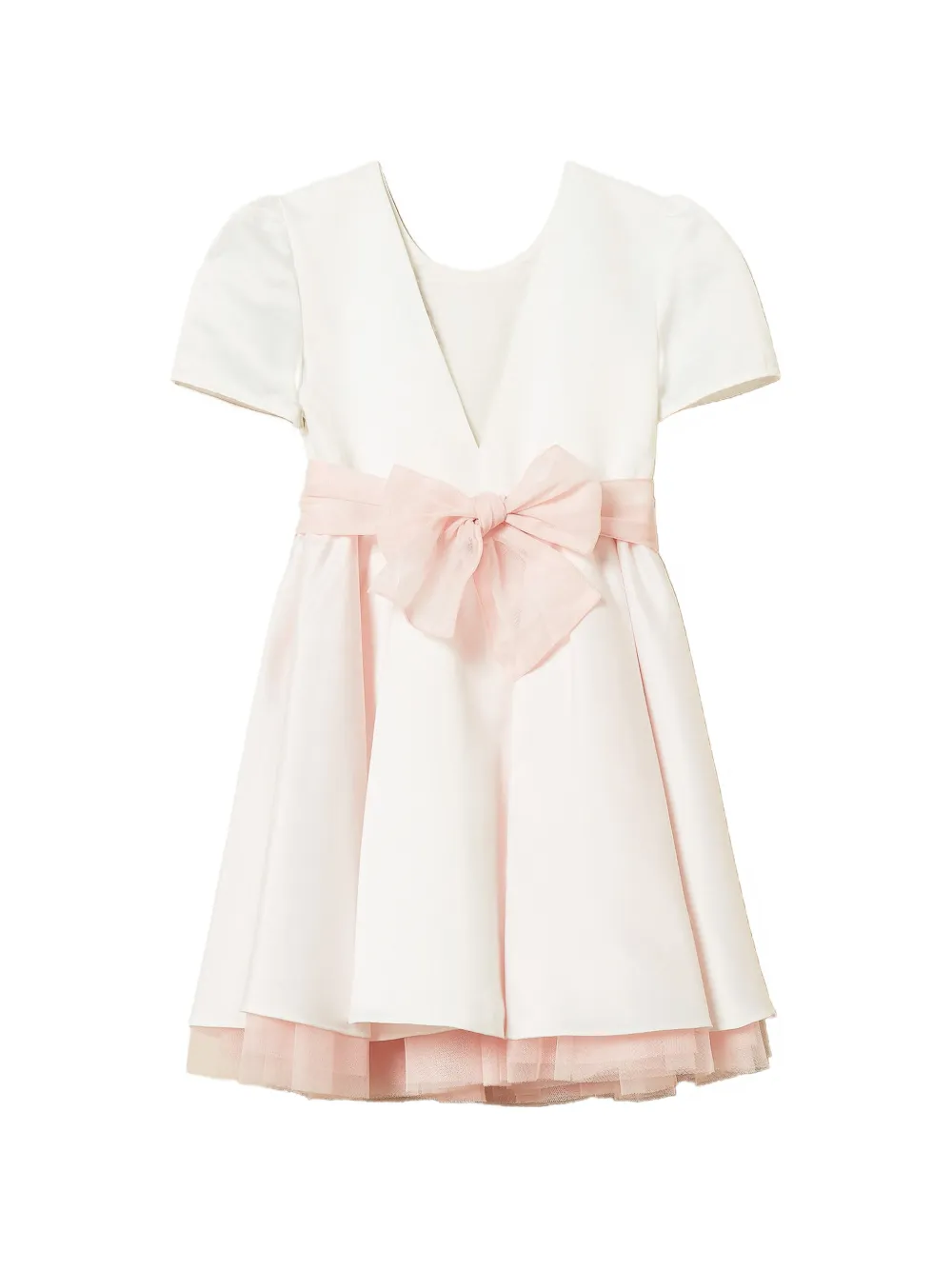 Платье из тюля с цветочным декором Twinset Kids, белый — фото 2