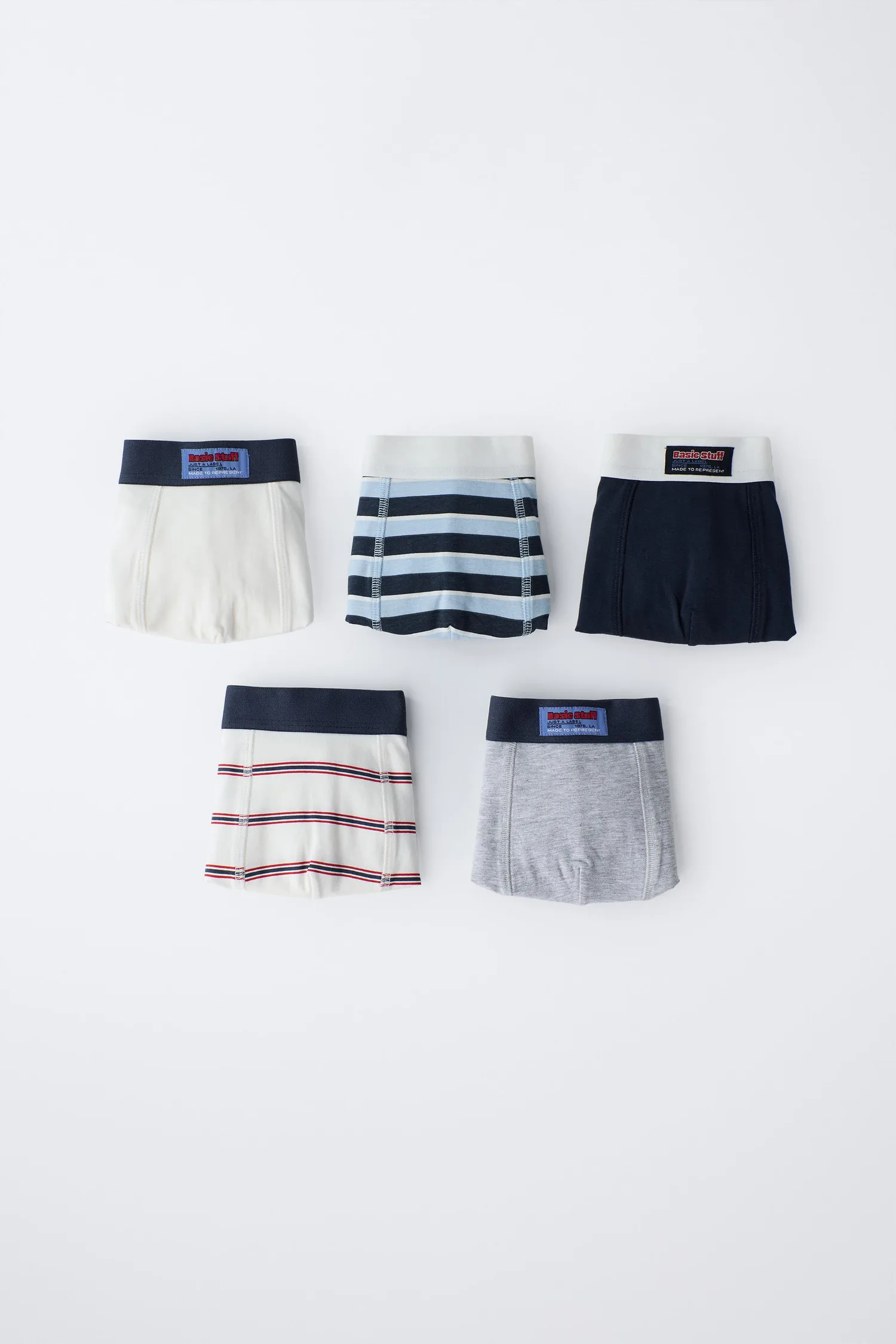 Для детей 6-14 лет / набор из пяти полосатых боксеров Zara, мультиколор