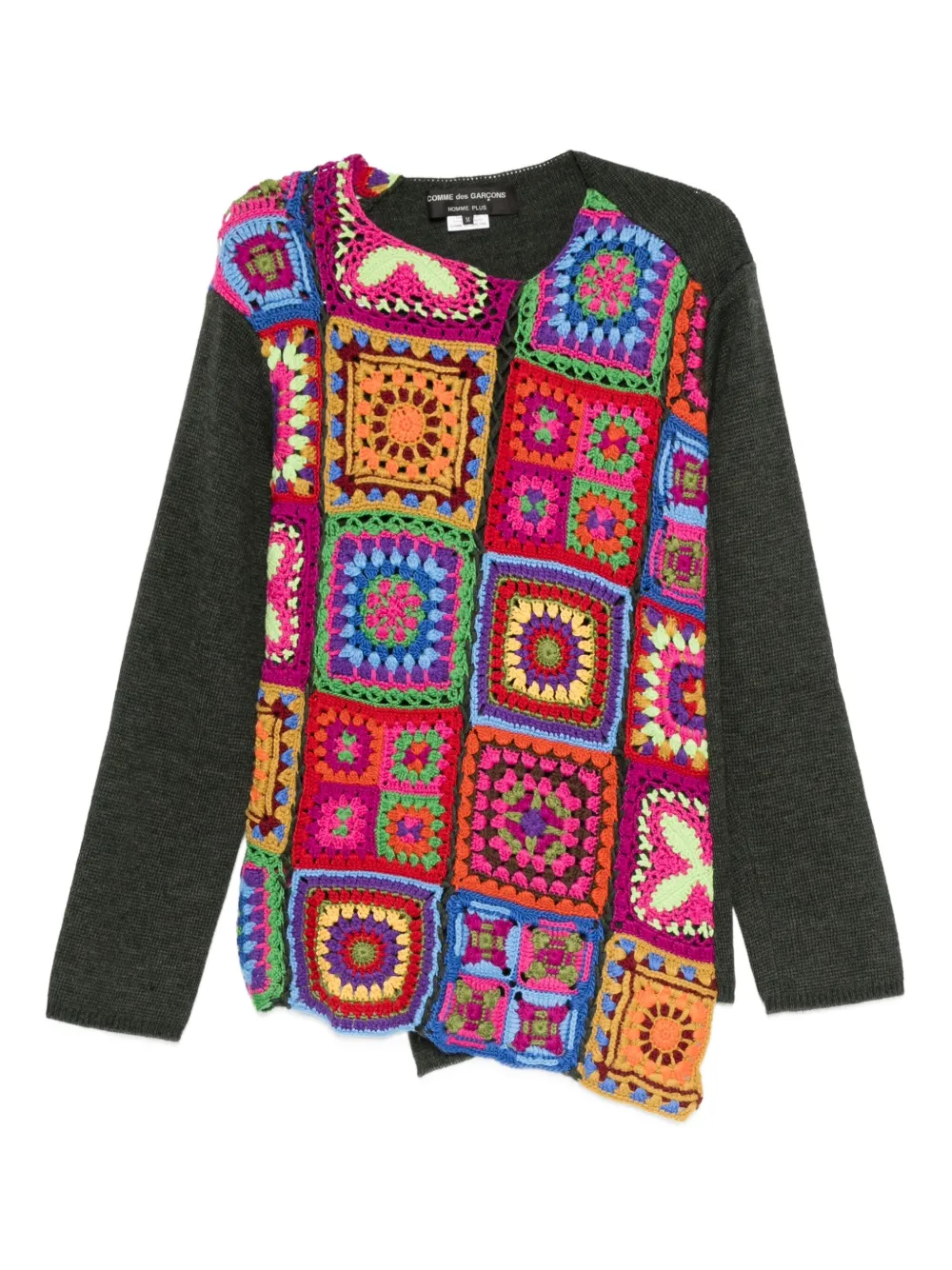 

Шерстяной свитер с вязаной вставкой Comme Des Garçons Homme Plus, красный