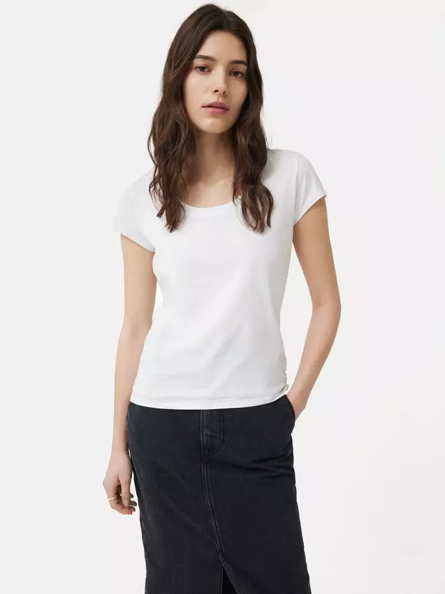 

Футболка Jigsaw Supima Cotton Scoop Neck, белый