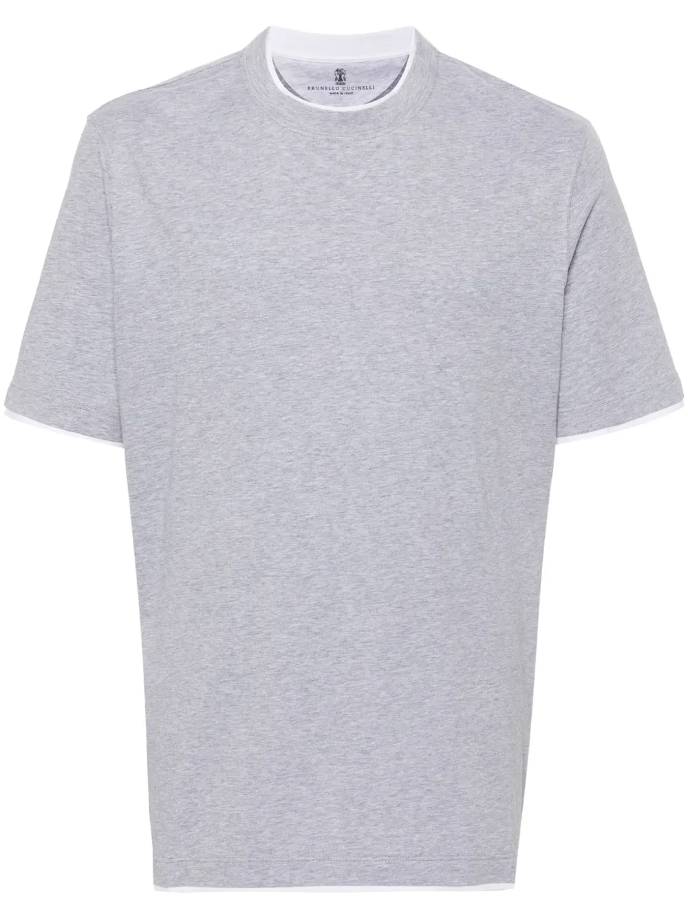 

Многослойная футболка Brunello Cucinelli, серый