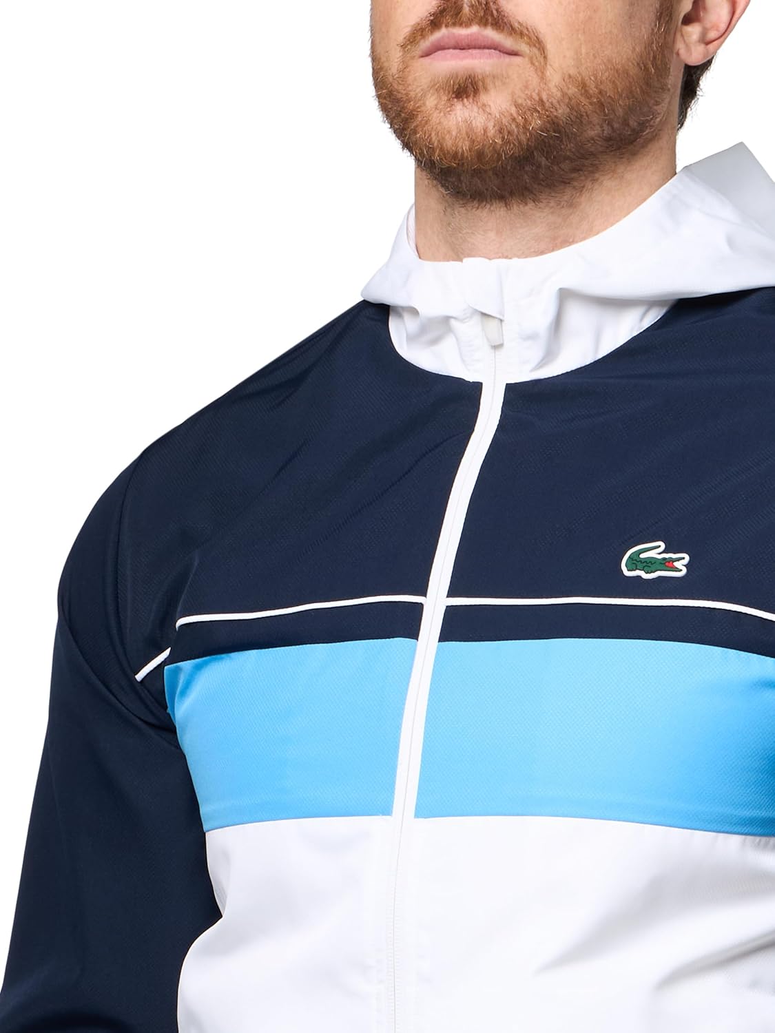 Мужской спортивный костюм Lacoste Sport Diamond Taffeta, Navy Blue/White/Argentine Blue — фото 3