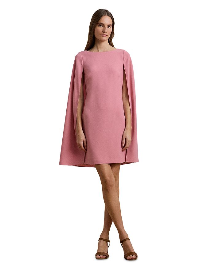 

Жакетный коктейльный сарафан Cape Georgette Ralph Lauren, розовый