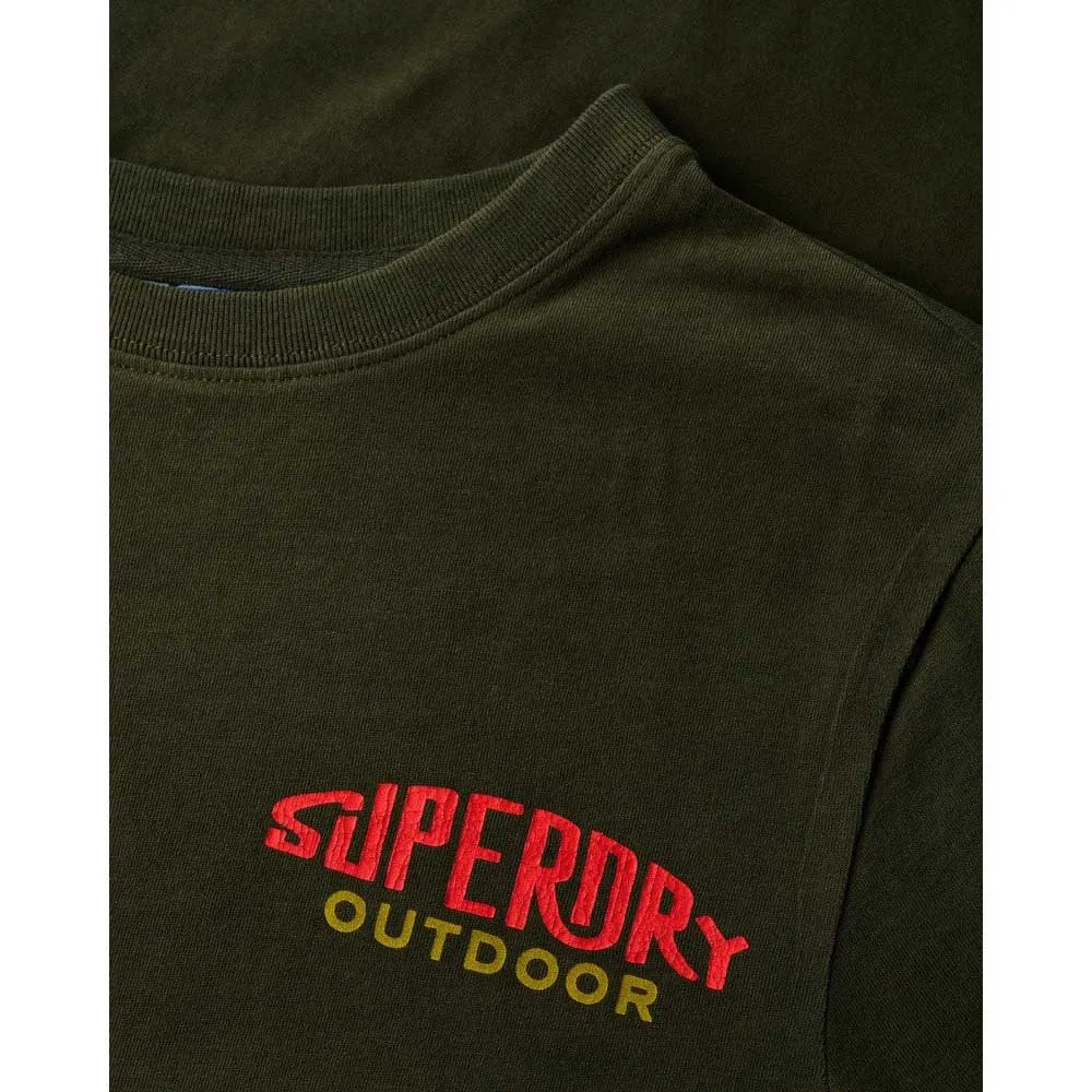 Футболка с коротким рукавом Superdry Mountain Relaxed Fit, зеленый — фото 3