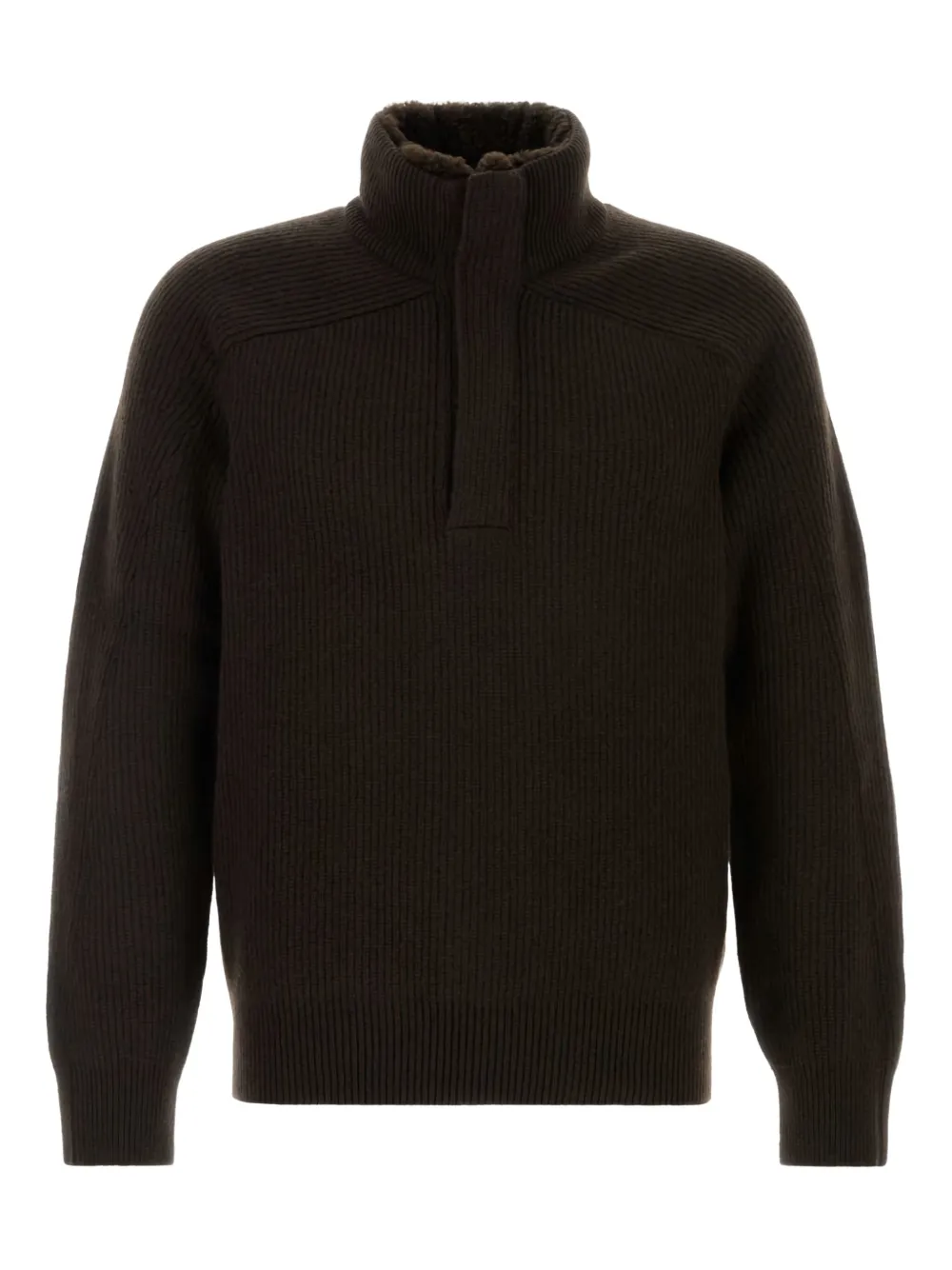 

Кашемировый свитер с высоким воротом Zegna, коричневый