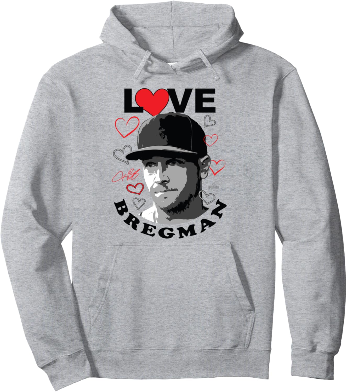 

Толстовка, Люблю Алекса Брегмана, бейсбольную толстовку Houston MLBPA Ryno Sports, серый