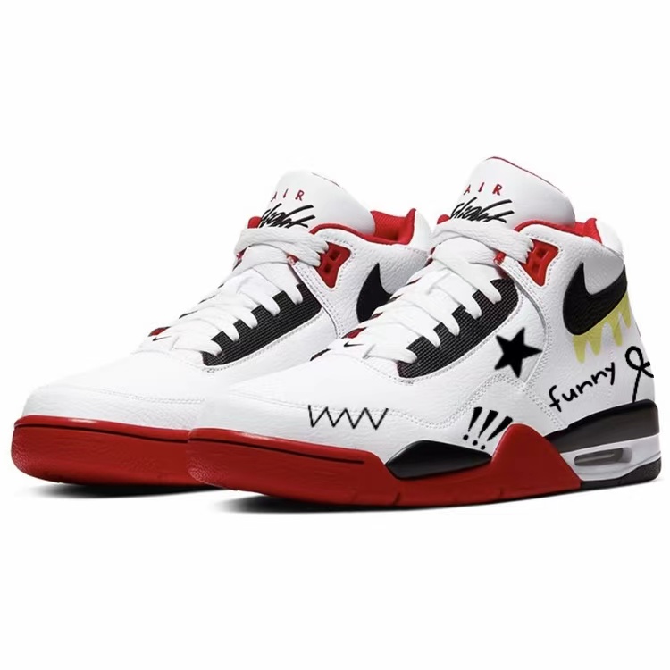 Nike Кроссовки баскетбольные Mid top Vintage Unisex Flight Legacy Yellow Soy Sauce Illustration — фото 4
