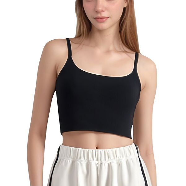 

Женский спортивный топ с круглым вырезом и тонкими бретелями Anna-Kaci, Black