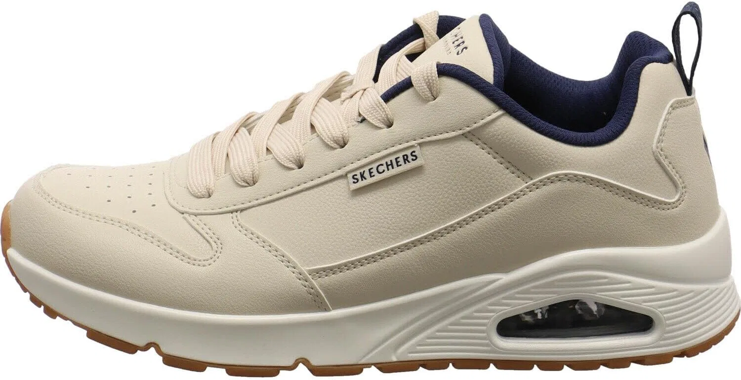 Мужские кроссовки Skechers UNO Alder, White Duraleather Blue Mesh — фото 3