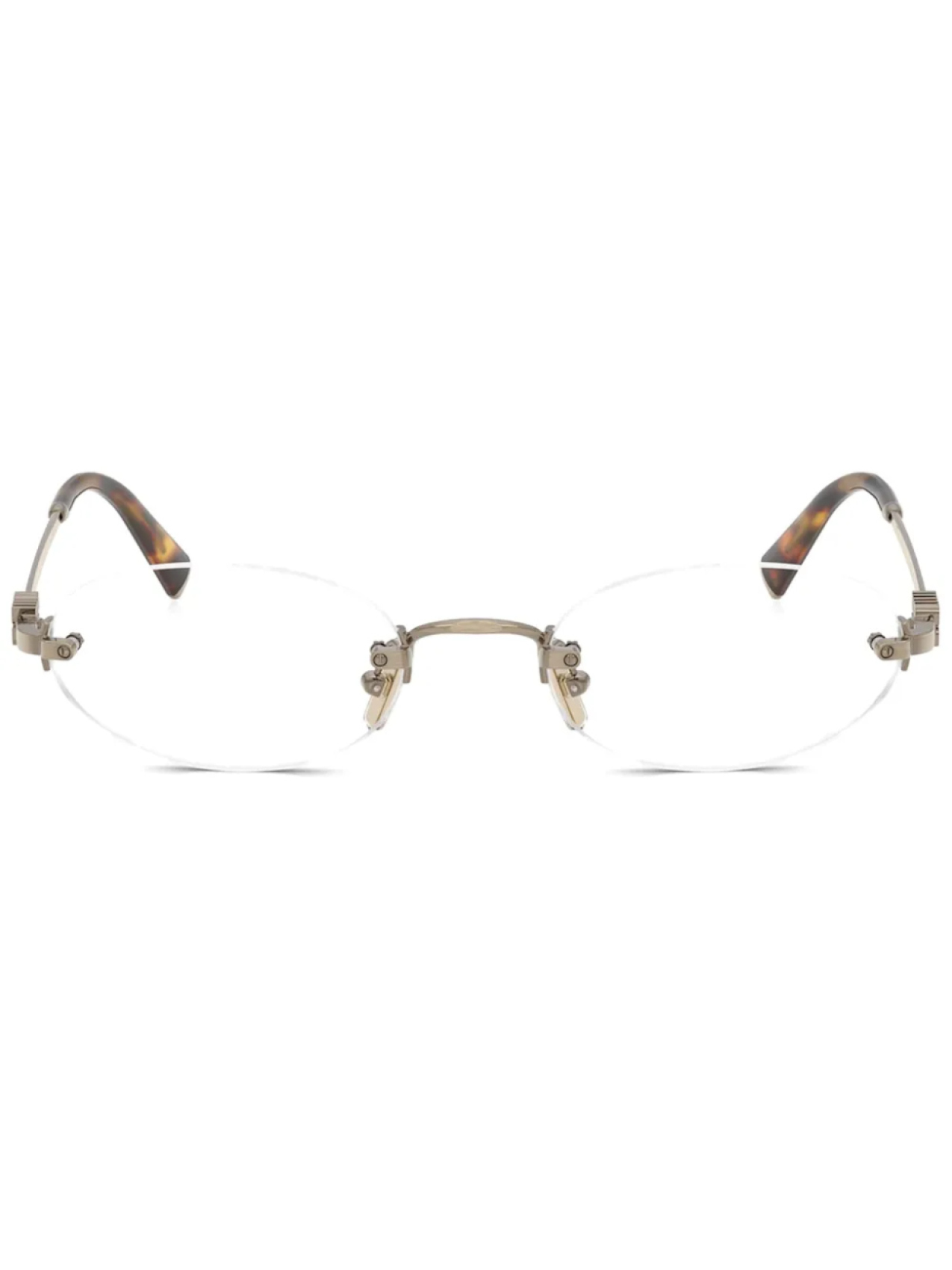 

Miu Miu Eyewear очки в овальной оправе, золотой
