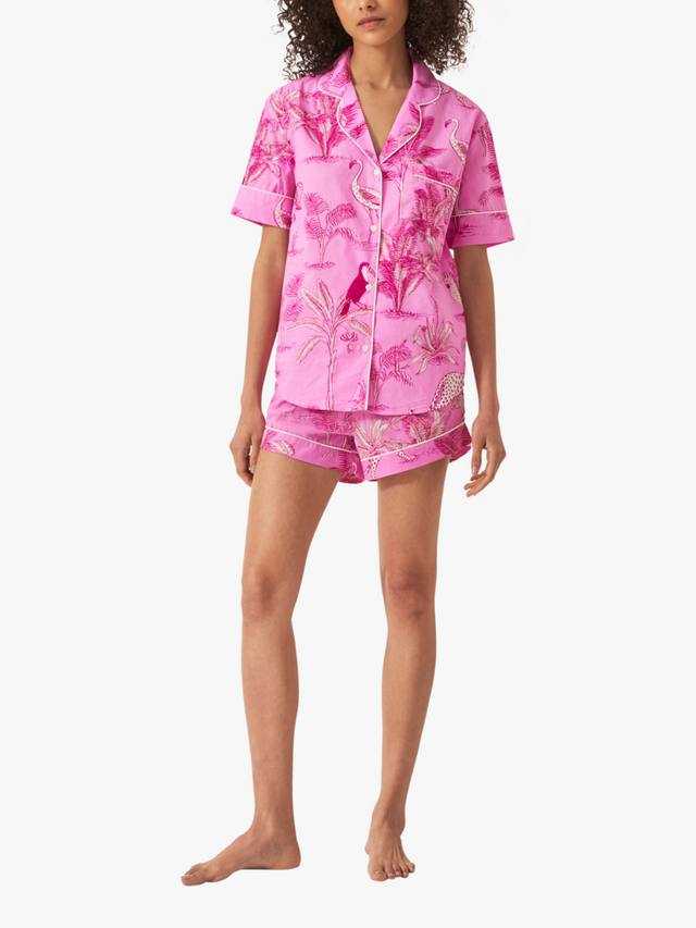 

Ботанические джунгли пижамный комплект из органического хлопка с короткими рукавами и шортами myza, Pink