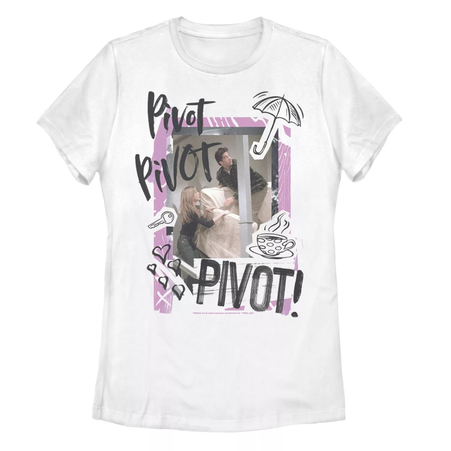

Футболка «Друзья юниоров» Ross & Rachel Pivot Pivot Pivot Licensed Character