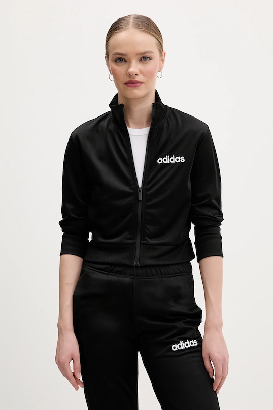 Гламурный спортивный костюм Adidas, черный — фото 2