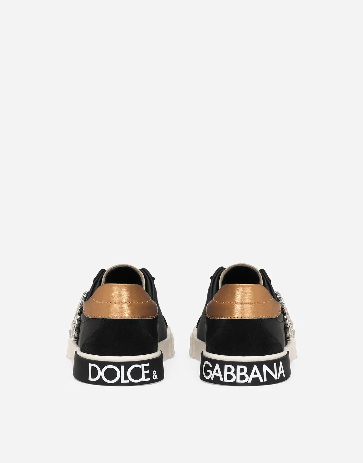 Кожаные кроссовки Portofino Vintage на низкой подошве с логотипом DG Dolce&Gabbana, мультиколор — фото 3