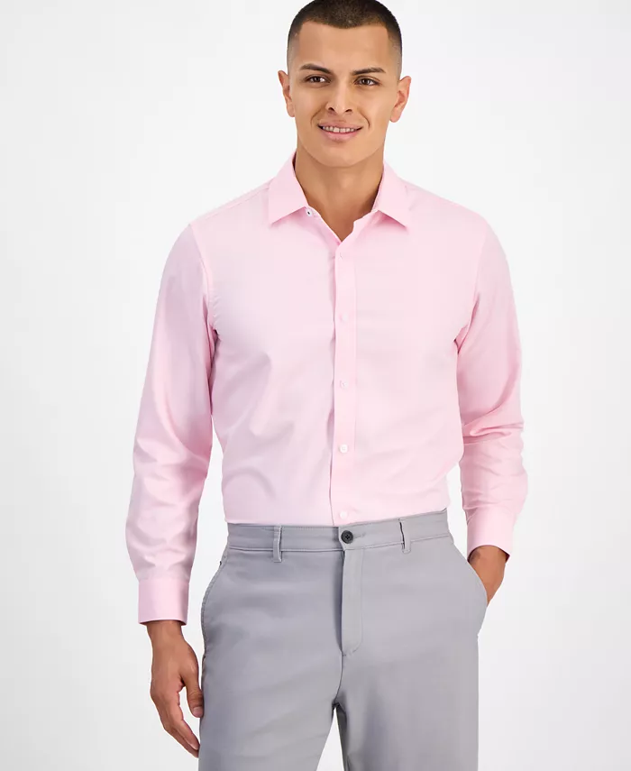 

Мужская рубашка с геометрическим принтом и пуговицами Four Way Stretch Tom Baine, розовый