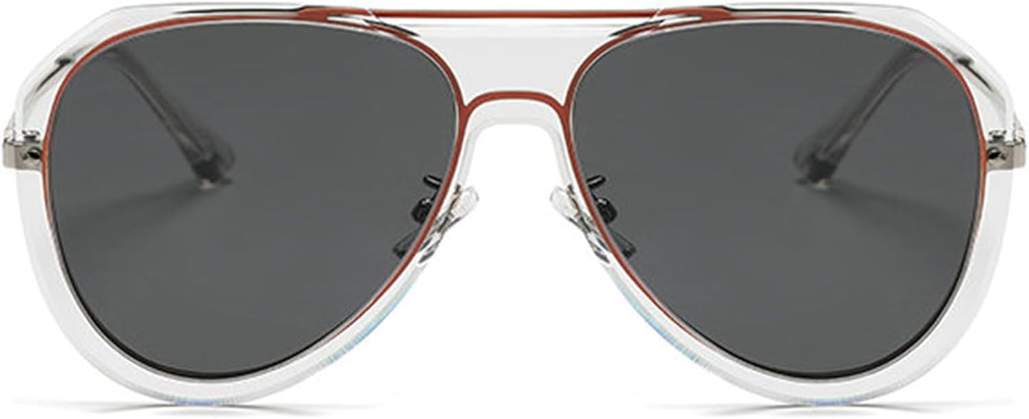 

Willochra 2025 — большие солнцезащитные очки-пилот для женщин, модные очки в крупной оправе, стильные овальные очки в металлической оправе с защитой от УФ-излучения UV400, C3