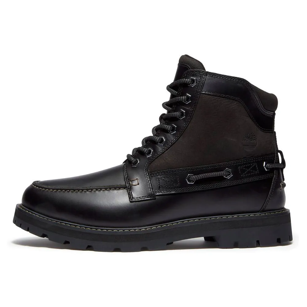 Мужские ботинки Timberland Britton Road Mid из кожи с декоративными люверсами, черный — фото 4