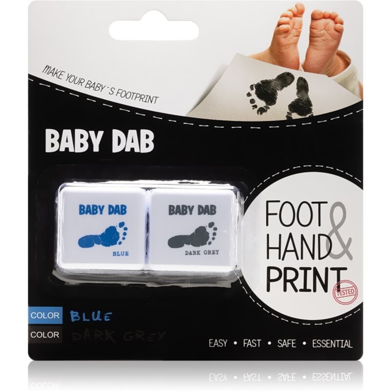 

Краска для отпечатков рук Baby Dab Foot & Hand Print Сине-серая 2 шт Inna Marka