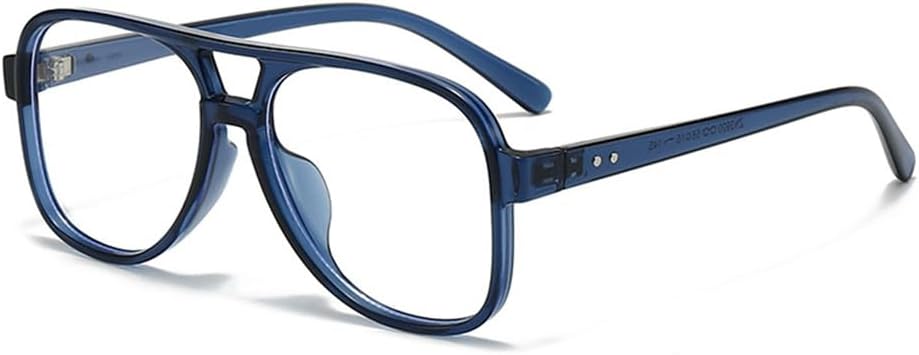 

Солнцезащитные очки UV400 с двойной перемычкой и заклепками, прозрачные линзы Ocean, подходят для женщин и мужчин, для бега и занятий спортом на открытом воздухе UYPTK, Blue Clear