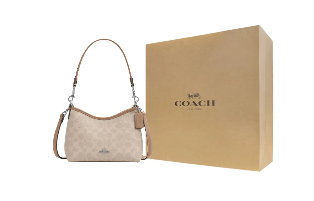 

COACH Сумка через плечо малая женская бежевая