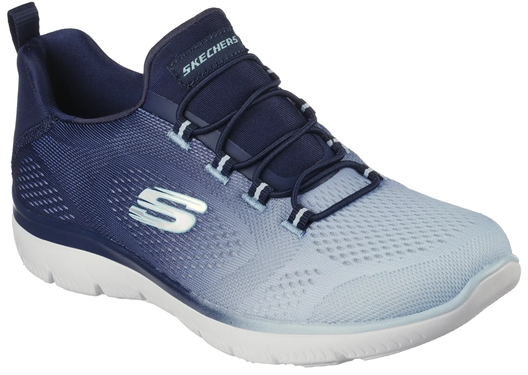 Кроссовки-слипоны Skechers "SUMMITS BRIGHT CHARMER", слипоны, слипоны, повседневная обувь с красивым цветовым градиентом, цвет морской волны