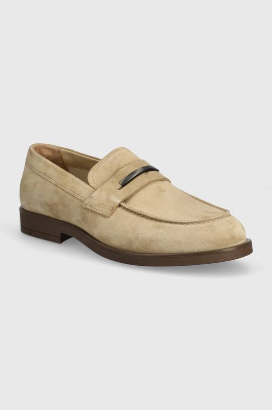 

Замшевые мокасины Moccasin Suede Calvin Klein, бежевый