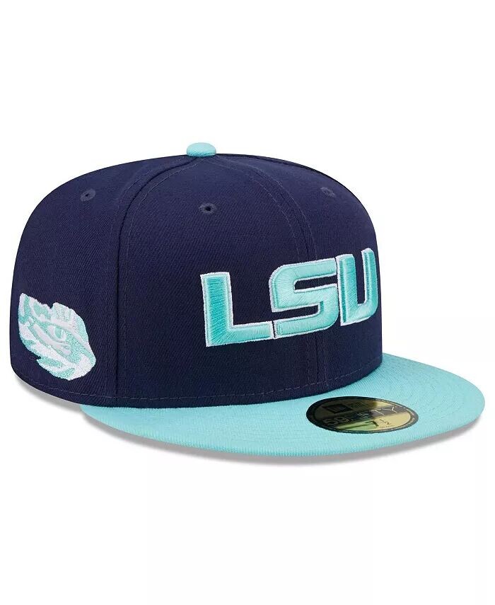 

Мужская темно-синяя, светло-голубая шляпа LSU Tigers 59FIFTY Fitted New Era