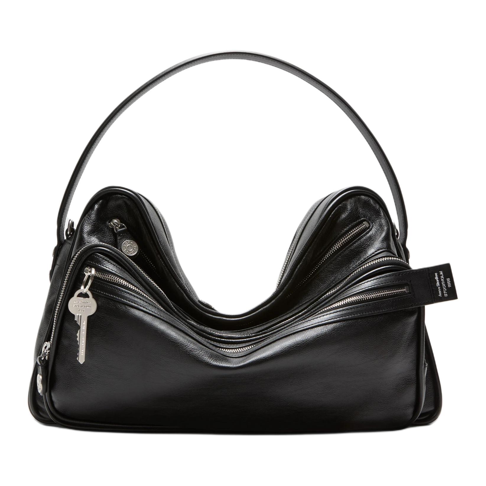 

Acne Studios Кожаная сумка через плечо женская черная