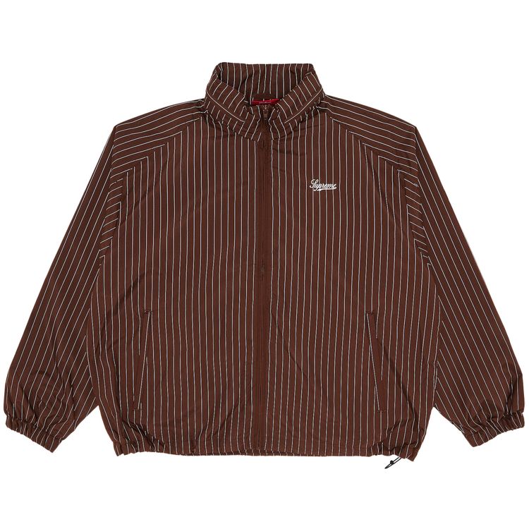 

Куртка Supreme Reflective Pinstripe Track Jacket 'Brown', коричневый