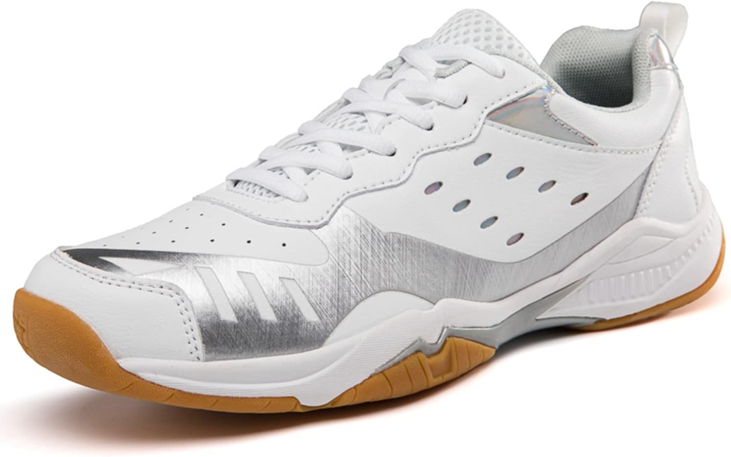 

Кроссовки для зала для тенниса, бадминтона, настольного тенниса, волейбола, паддл-тенниса для мужчин и женщин, мальчиков и девочек Ybberik, белый