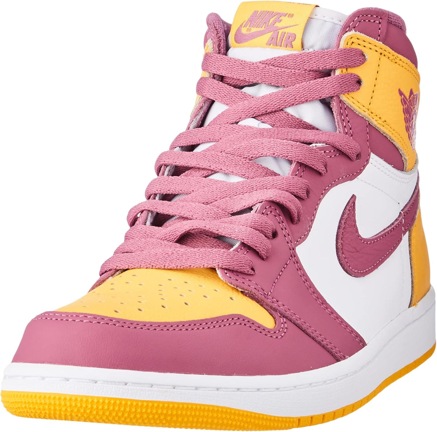 

Мужские кроссовки Air Jordan 1 High Nike, University Gold Light Burgundy