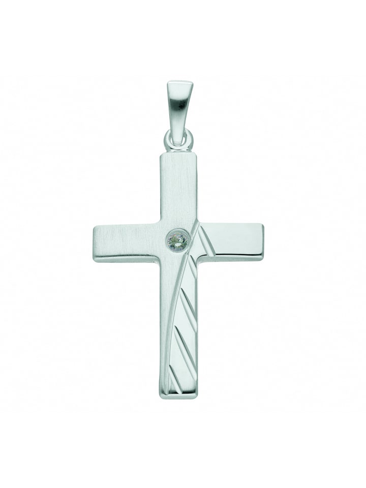 

Adeliás Подвеска в виде креста из серебра 925 пробы с кубическим цирконием для женщин и мужчин