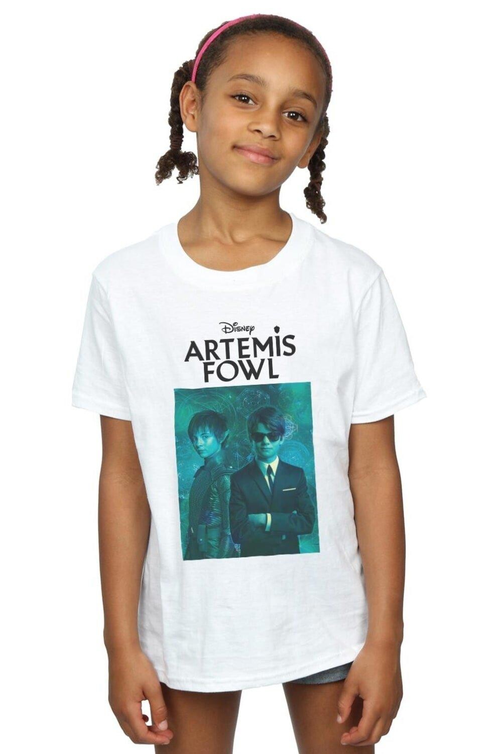Хлопковая футболка с фото Artemis Fowl Holly Disney, белый