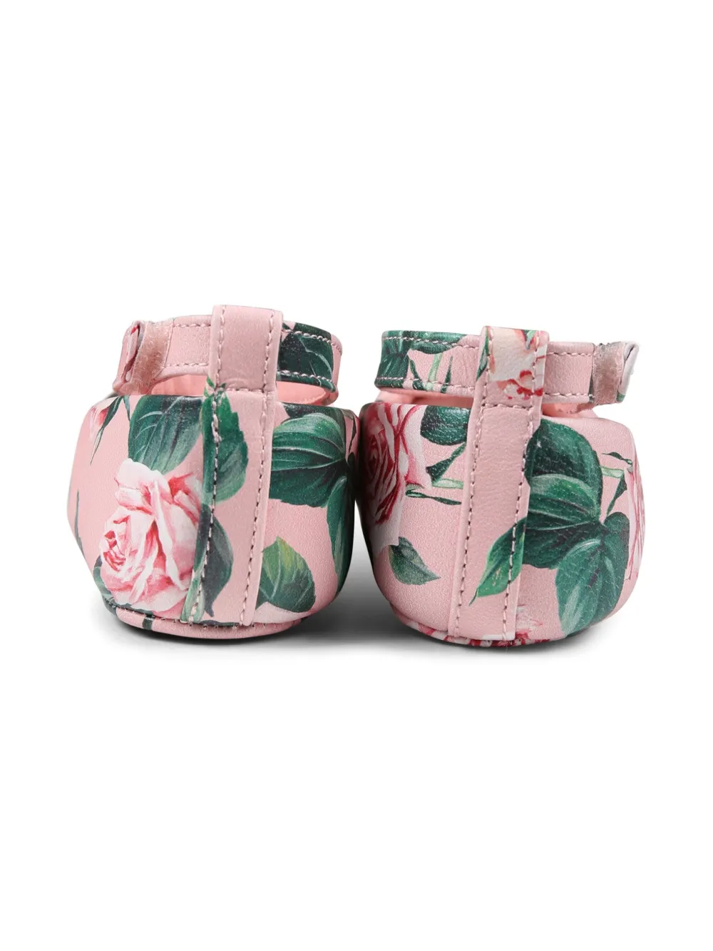 Балетки с цветочным принтом Dolce & Gabbana Kids, розовый — фото 3