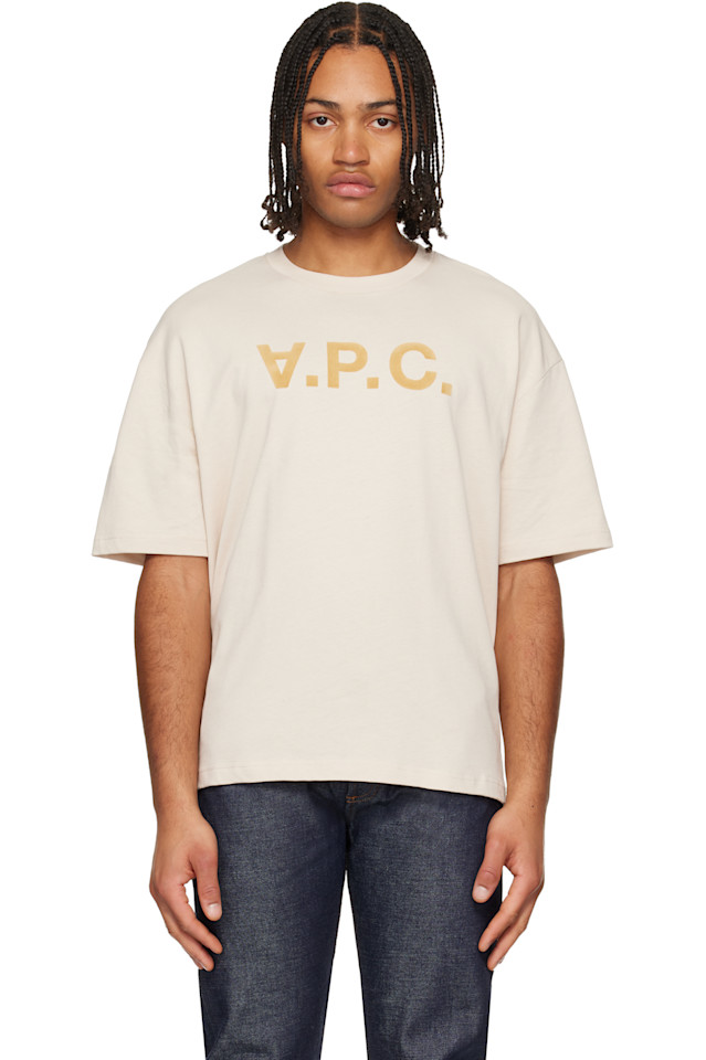 

A.P.C. Футболка Off-White с бархатным покрытием