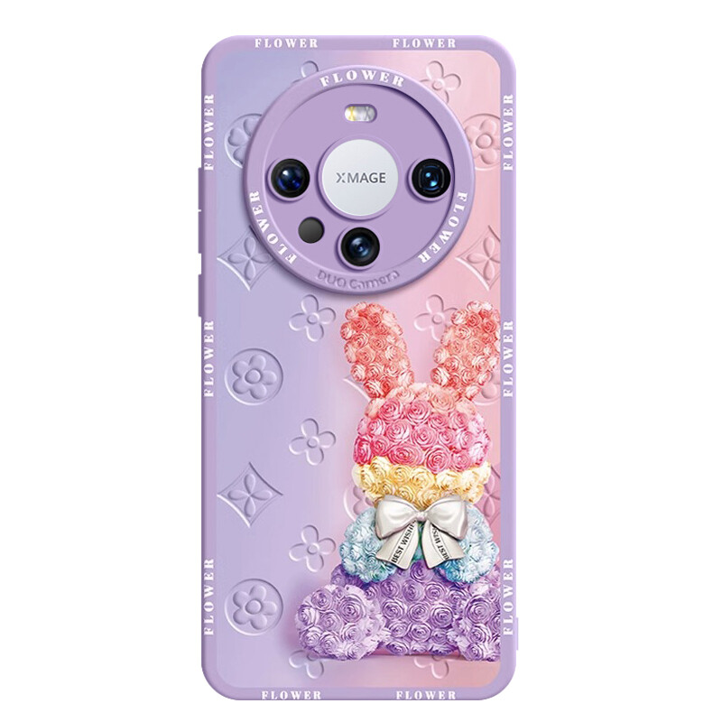 

Super Mouse Чехол для телефона, Rainbow Purple Immortal Flower RabbitSilicone soft shell の瞳