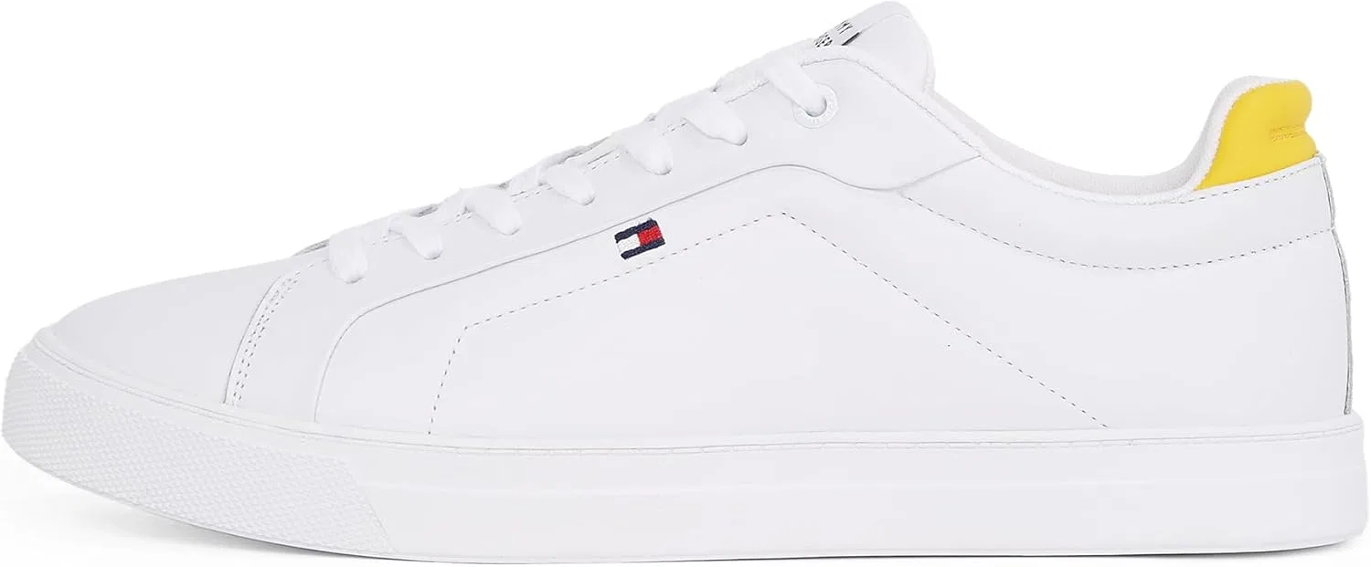 Мужские низкие кроссовки Tommy Hilfiger Icon Court Pinperf из натуральной кожи, White