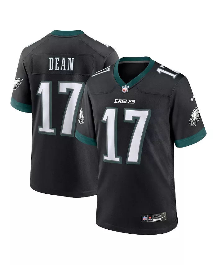

Мужская альтернативная игровая футболка Nakobe Dean Philadelphia Eagles Nike, черный