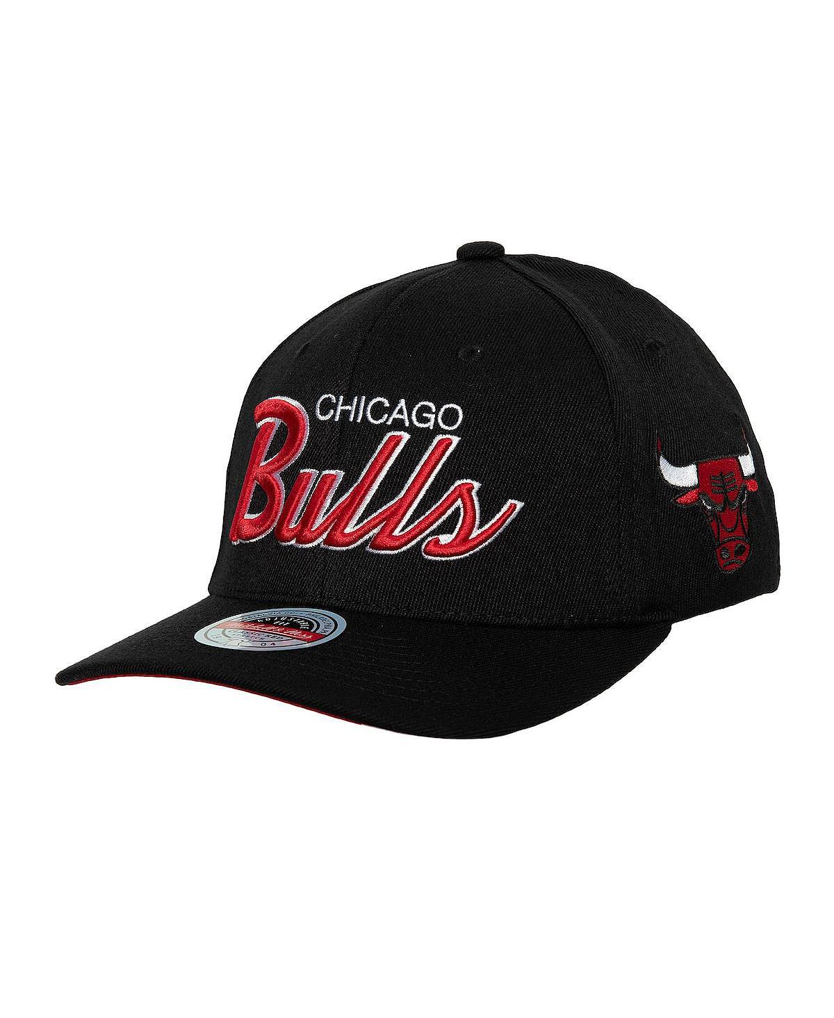 

Мужская черная эластичная кепка Chicago Bulls MVP Team Script 2.0 с застежкой на спине Mitchell & Ness